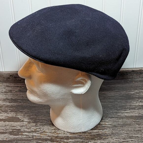 Dobbs Men's Navy Blue Golf Newsboy Felt Hat OSF - Picture 3 of 6
